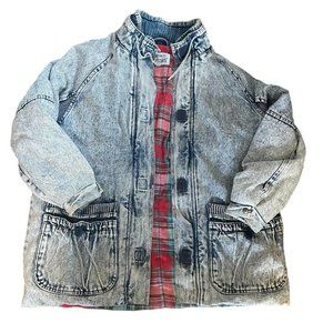 Vintage 90s Acid Wash Southern Classics denim coat